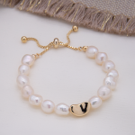 Pulsera de perla irregular ajustable