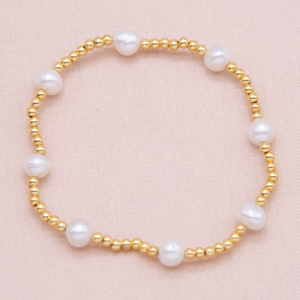 Pulsera con bits de vermail y perlas cultivadas