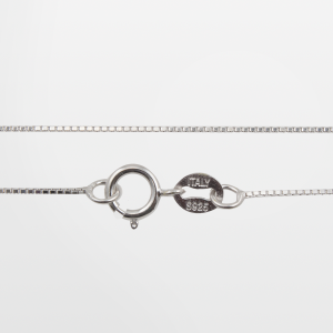 Cadena de plata fina con eslabones velecianos de 41 cm. (16 pulgadas)