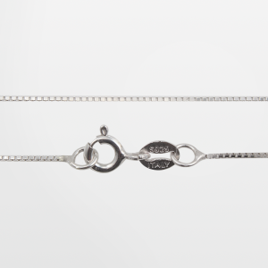 Cadena de plata fina con eslabones velecianos de 45 cm. (18 pulgadas)