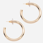 Arracadas grandes diseño tubular liso