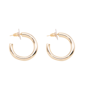 Arracadas chicas de baño de oro 18k lisas