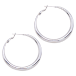 Arracadas de rodio lisas diseño degradado