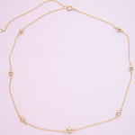 Collar tipo choker de vermail de cadena con beads