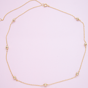 Collar tipo choker de vermail de cadena con beads