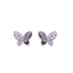 Aretes de plata .925 diseño mariposa con circones