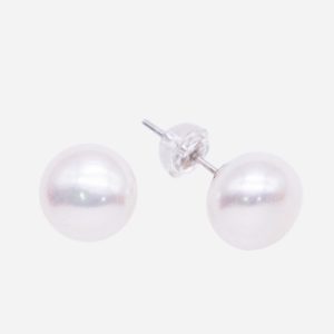 Coquetas de plata con perla cultivada de 10mm