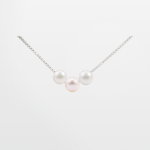 Juego de dije  cadena ajustable con 3 perlas intercambiables