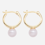 Arracadas de vermail con perla cultivada 6mm