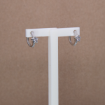 Arracadas en plata diseño estrella con circones