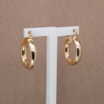 Arracadas oro laminado liso tubular