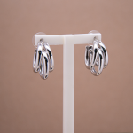 Arracadas de rodio triples