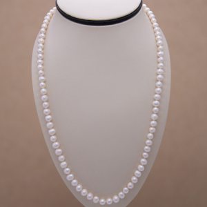 Collar largo perla semi-redonda