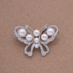 Prendedor de rodio diseño mariposa