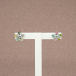 Arete de piedra turmalina diseño flor