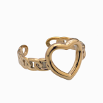 Anillo silueta corazón eslabones