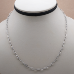 Collar tipo cadena eslabón delgado
