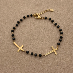 Pulsera con cristales y cruces