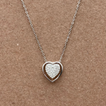 Juego cadena y dije de corazón doble