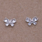 Aretes de plata diseño mariposa