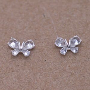 Aretes de plata diseño mariposa