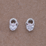 Aretes de plata con circones