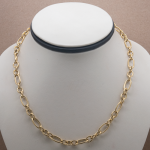 Collar / cadena de acero con óvalos varios tamaños