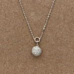 Juego cadena y dije de bolita con circones