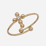 Anillo delgado diseño cruz