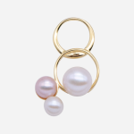 dije de vermail con 2 aros y 3 perlas cultivadas