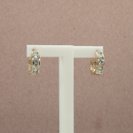 Arracada chica con 3 cristales