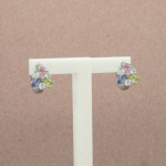 Arracada con cristales diseño flor