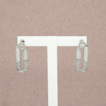 Arete de rodio diseño segurito