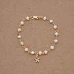 Pulsera para niña con dije de flor