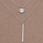 Juego cadena y dije doble de tornillo y palito