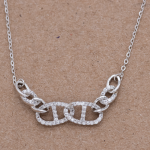 Juego cadena y dije de cerrojo con circones