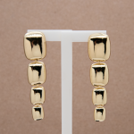 Aretes largos diseño 4 cuadros