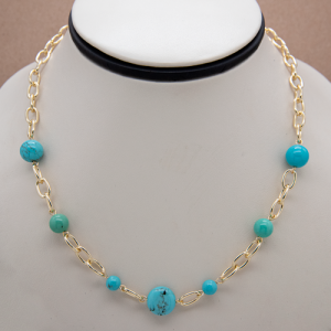 Collar corto con turquesa