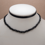 Choker de Black Spinel trenzado