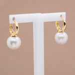 Arracadas de vermail con perla fina