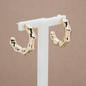 Arracadas medianas bambú liso