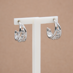 Arracadas medianas diseño doble con beads