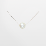 Juego de dije y cadena con perla redonda 10mm