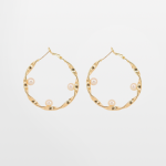 Arracadas con 3 tres perlas cultivadas