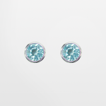 Arete plata con topacio azul