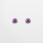 Arete de plata chico con granate