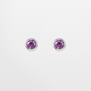 Arete de plata chico con granate