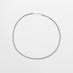 Gargantilla negra con malla de acero inoxidable y cristal