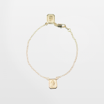 Pulsera de escapulario con oro laminado de 14k