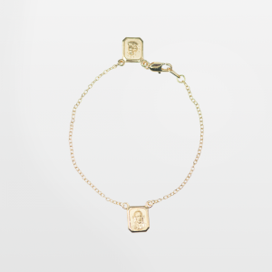 Pulsera de escapulario con oro laminado de 14k